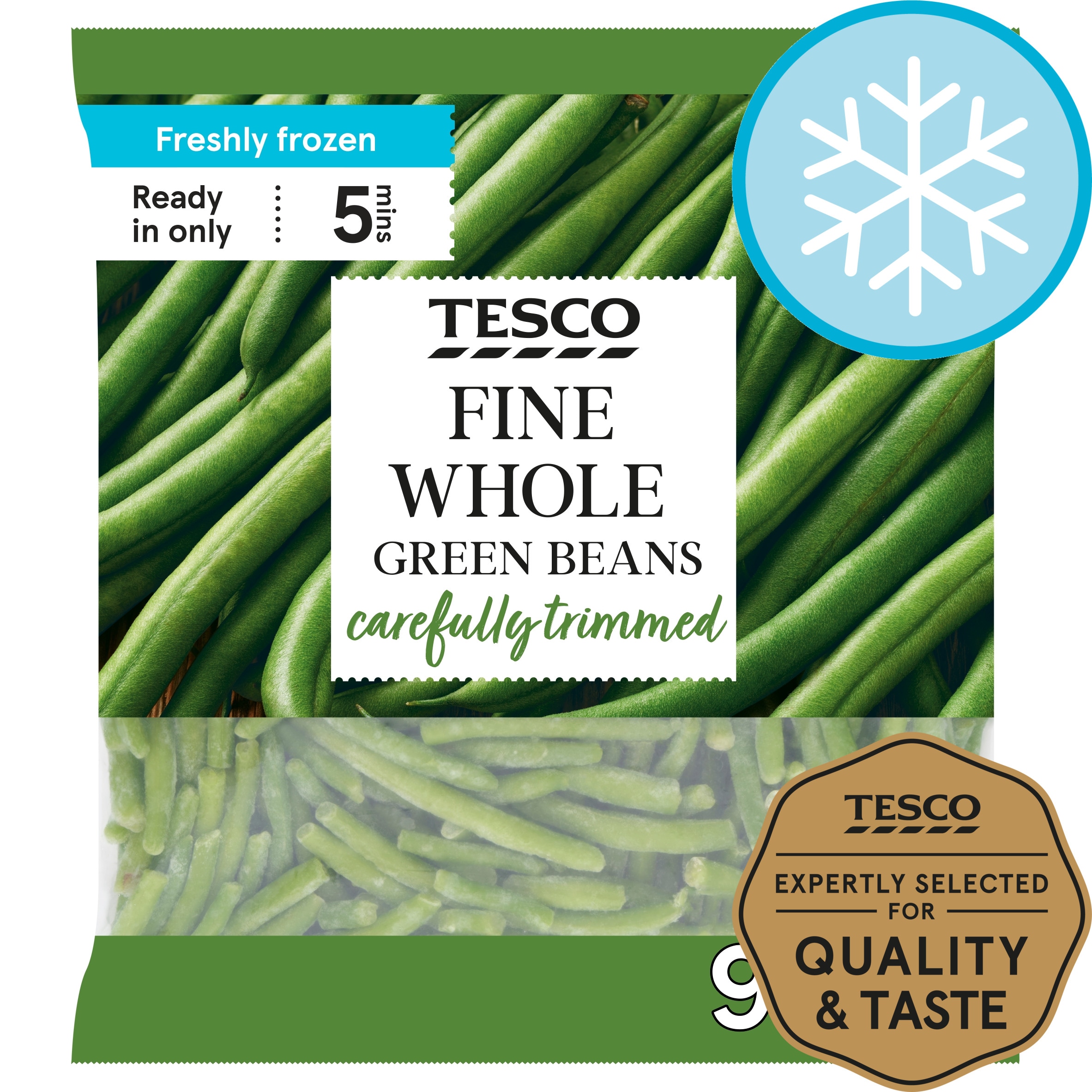 Tesco Very Fine Whole Green Beans 900G