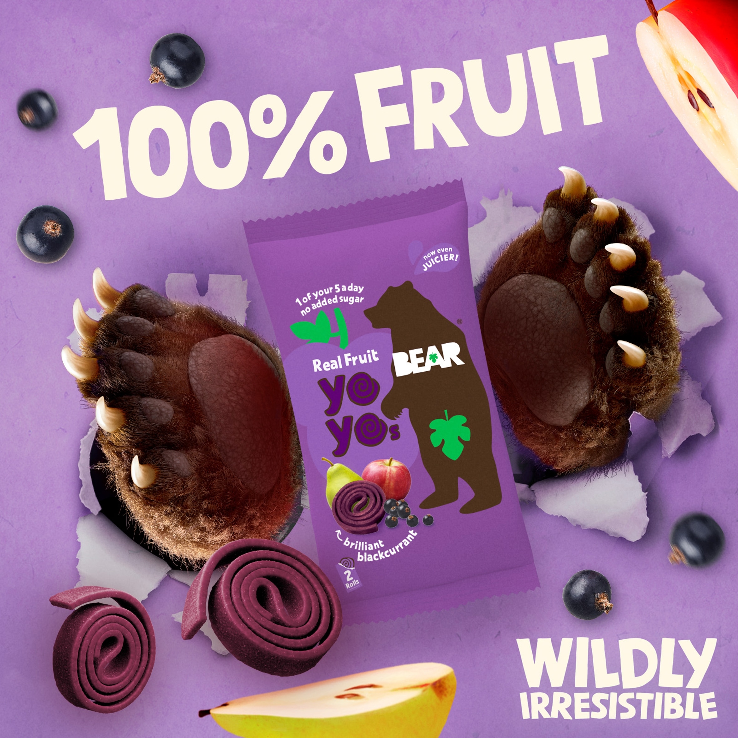 BEAR Fruit Yoyos Blackcurrant Multipack 5 x 20g thumbnail 3