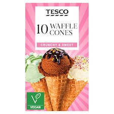 Tesco 10 Waffle Cones