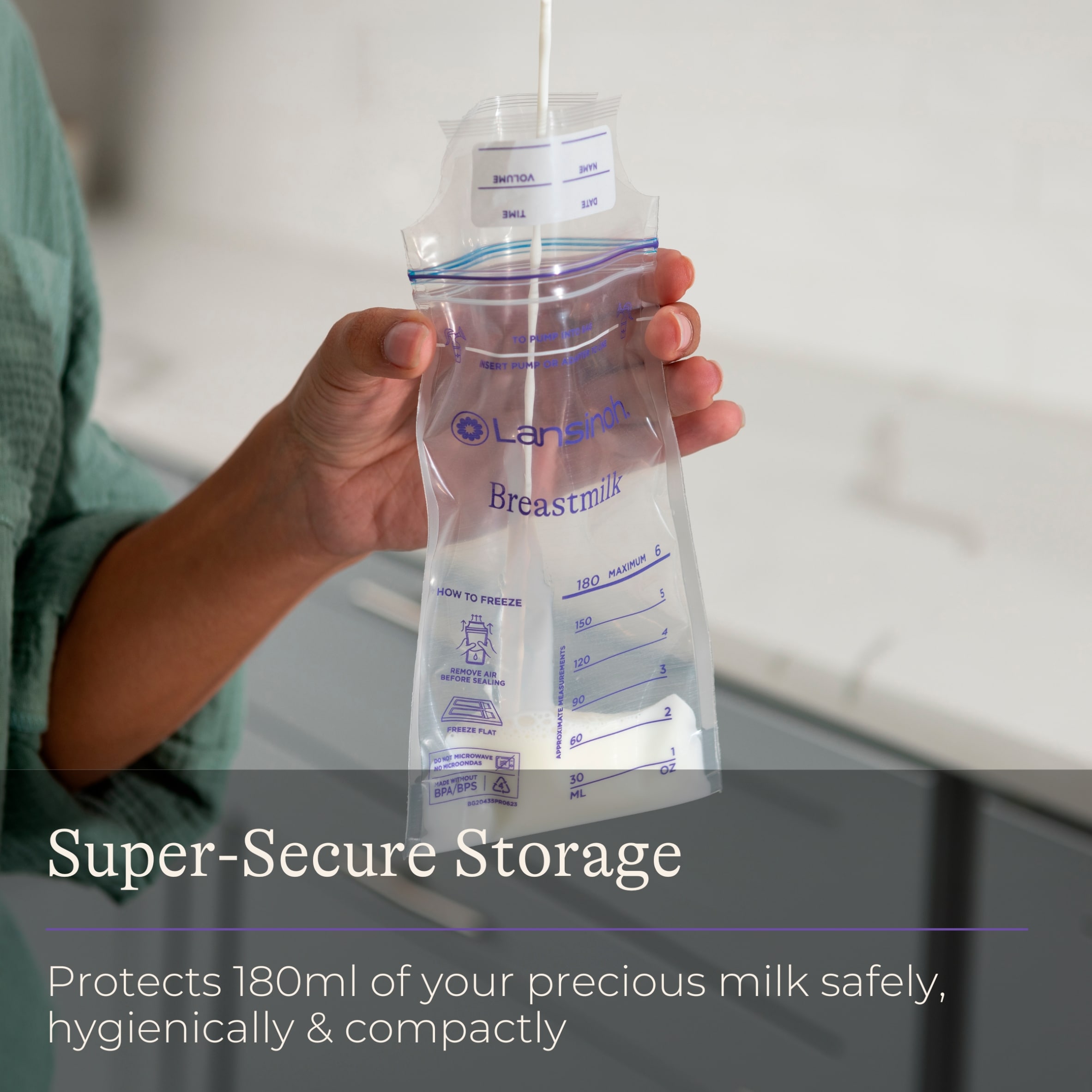 Lansinoh Breastmilk Storage Bags 25 Pack thumbnail 2