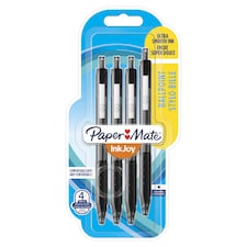 Paper Mate InkJoy 300 Ballpoint Pens, Black, 4 Count