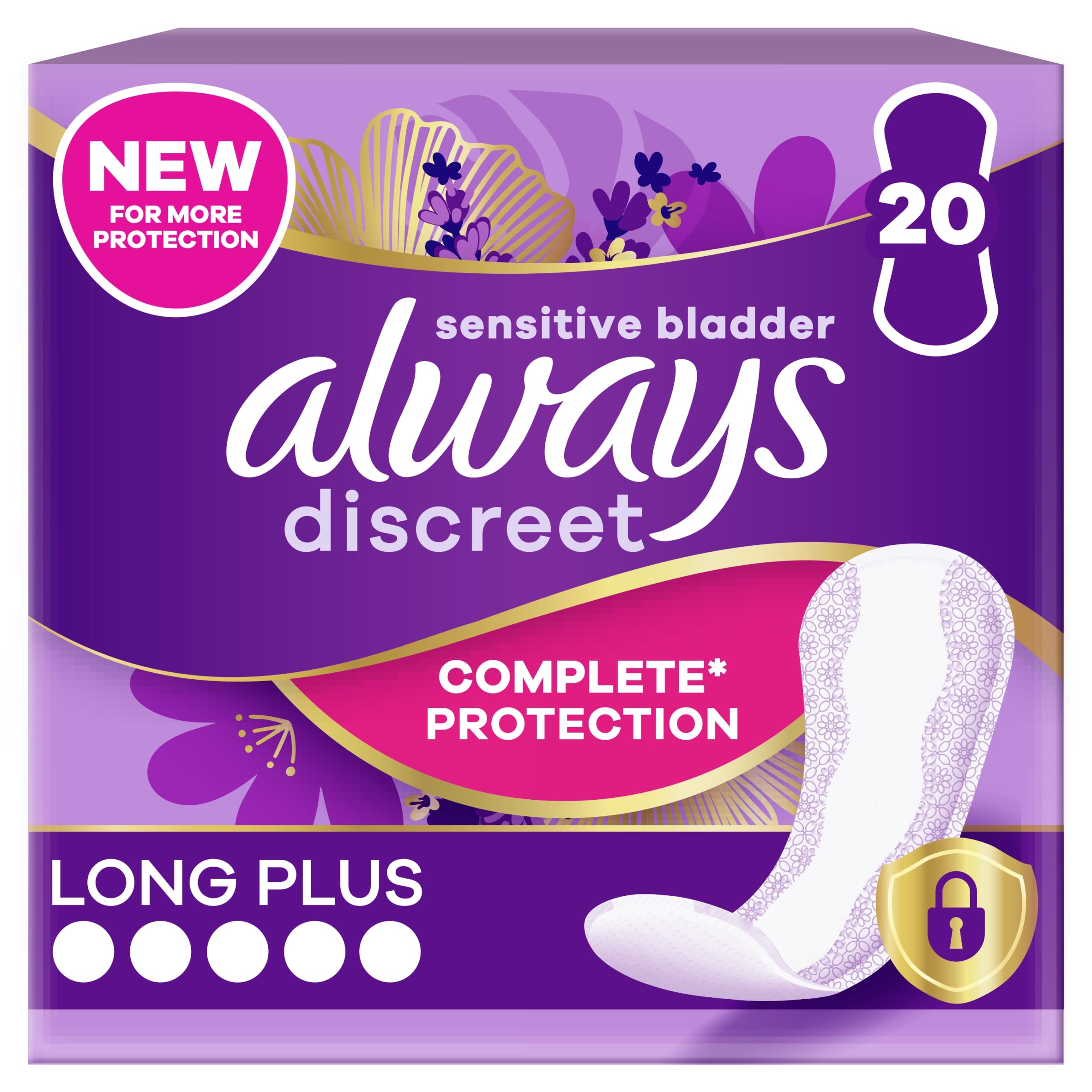 Always Discreet Incontinence Liners Plus 20 Pack