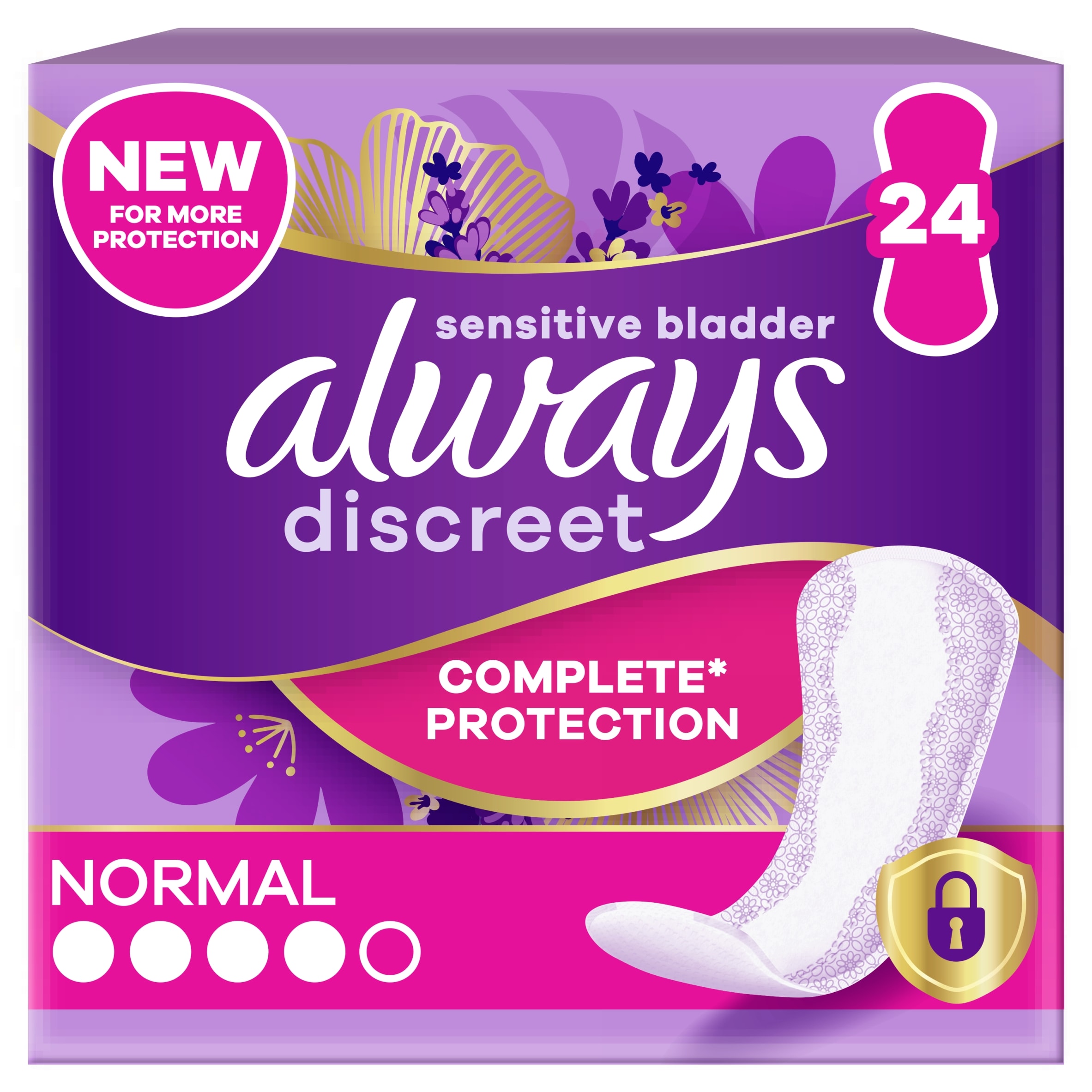 Always Discreet Incontinence Liners Normal 24 Pack