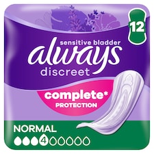 Always Discreet Normal Incontinence Pads 12 Pack