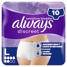 Always Discreet Incontinence Pants Normal Large 10 Pack