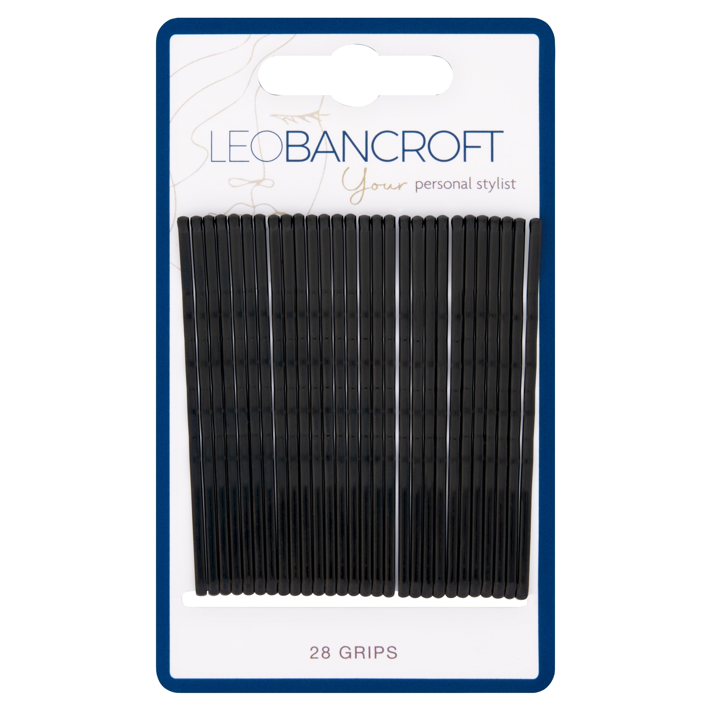 Leo Bancroft Large Hair Grips Black 28Pk