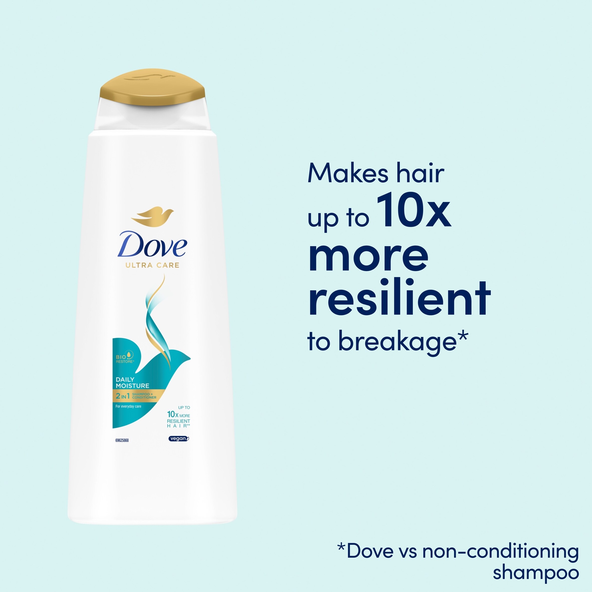 Dove Daily Moisture 2 In 1 Shampoo & Conditioner 400Ml thumbnail 4