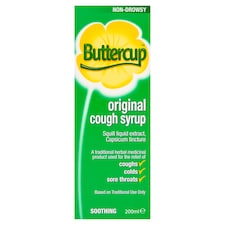 Buttercup Original Cough Relief Liquid - Syrup 200ml