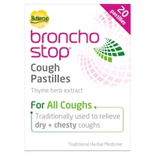 Buttercup Bronchostop Cough Relief Pastilles - Thyme Herb Extract 20s
