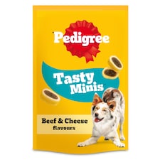 Pedigree Tasty Minis Adult Dog Treats Beef & Cheese 140g