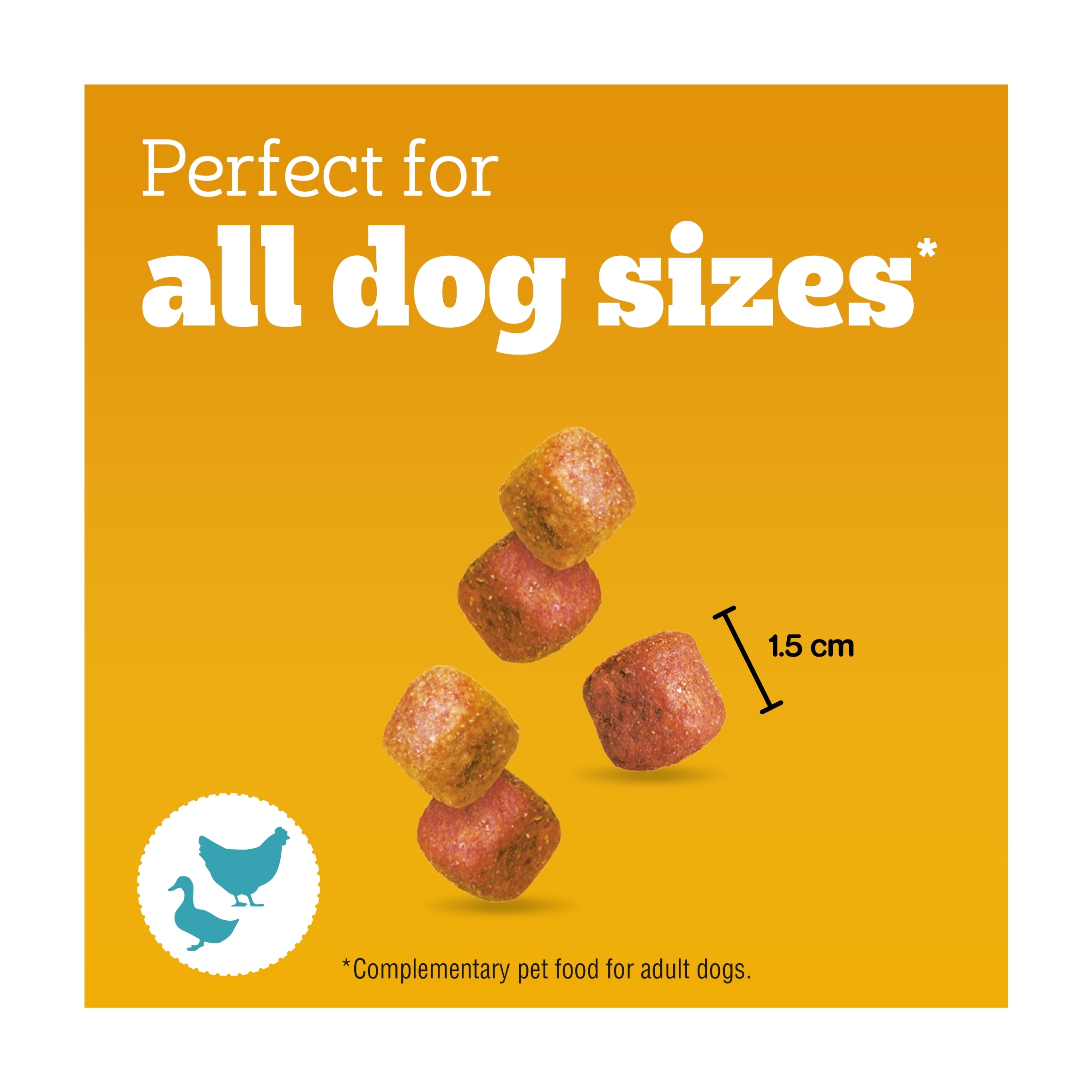 Pedigree Tasty Minis Adult Dog Treat Cubes Chicken & Duck 130g thumbnail 3