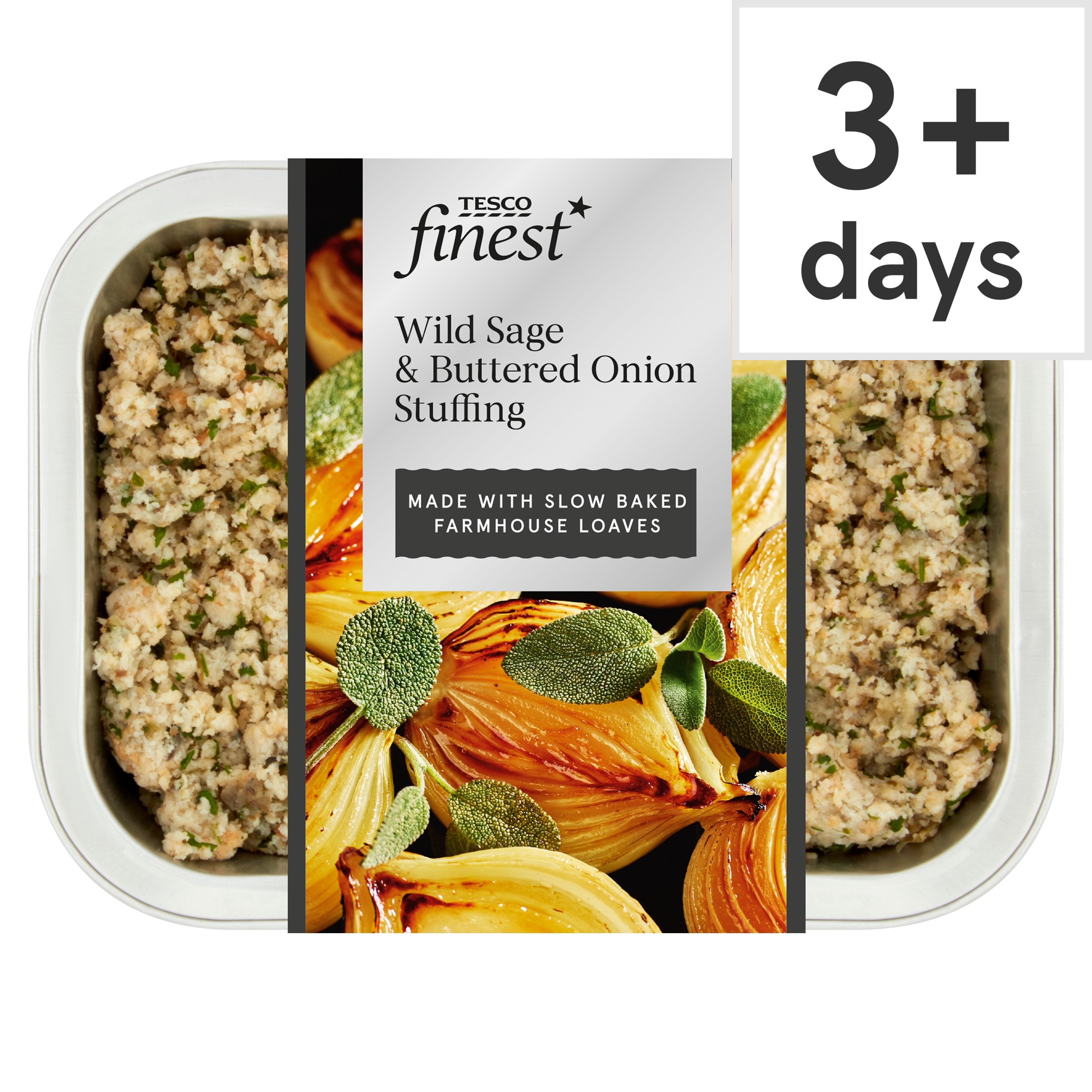 Tesco Finest Wild Sage & Buttered Onion Stuffing 225G