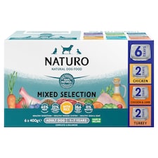Naturo Adult Variety Dog Food Tray 6X400g