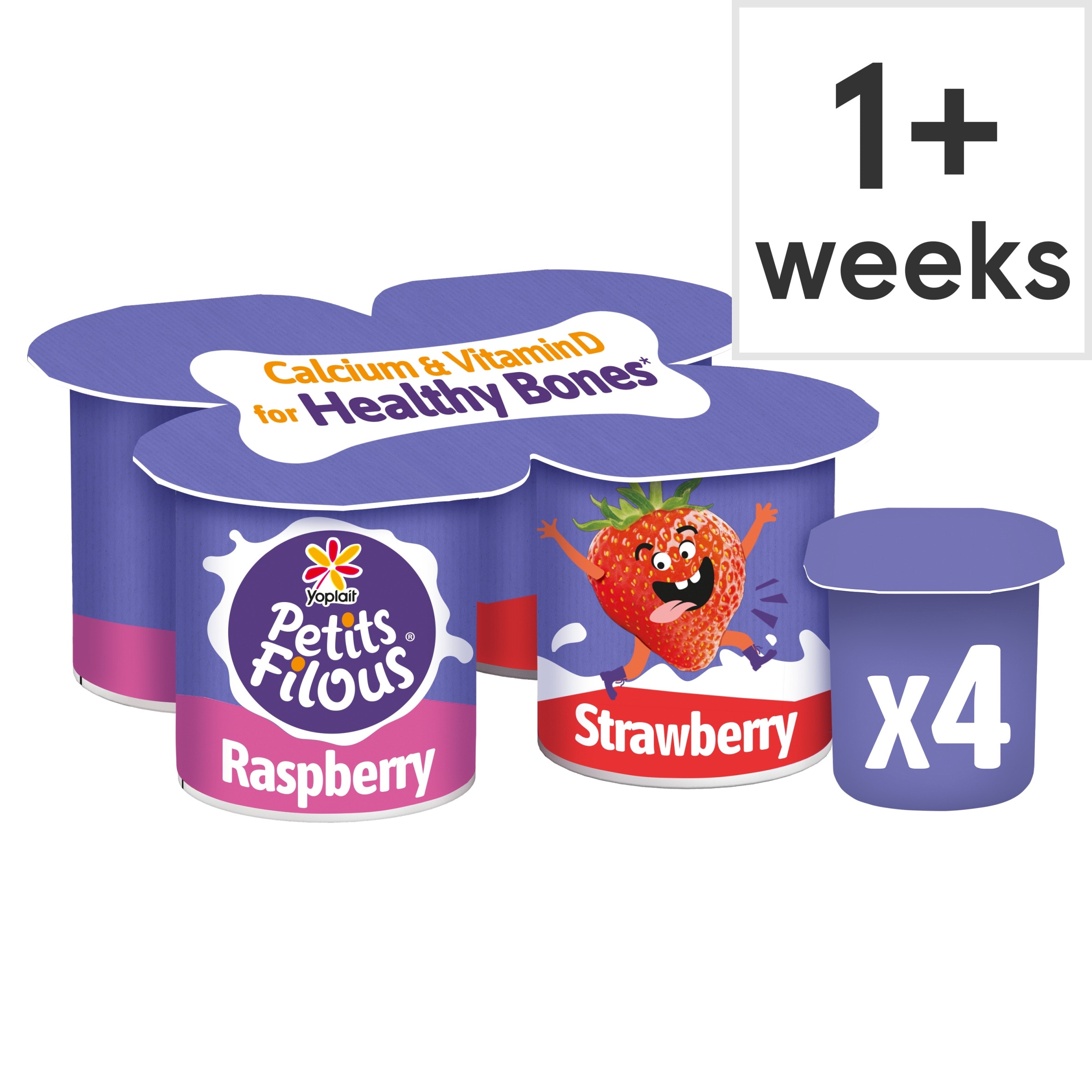 Petits Filous Kids Strawberry & Raspberry Yoghurt Pots