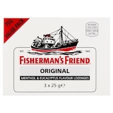 Fisherman's Friend Original Lozenges - Menthol & Eucalyptus 3 x 25g