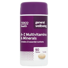 Tesco A-Z Multivitamin Tablets & Minerals 90s