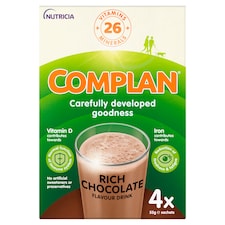 Complan Nutritional Drink Mix - Rich Chocolate Sachet 4 x 55g