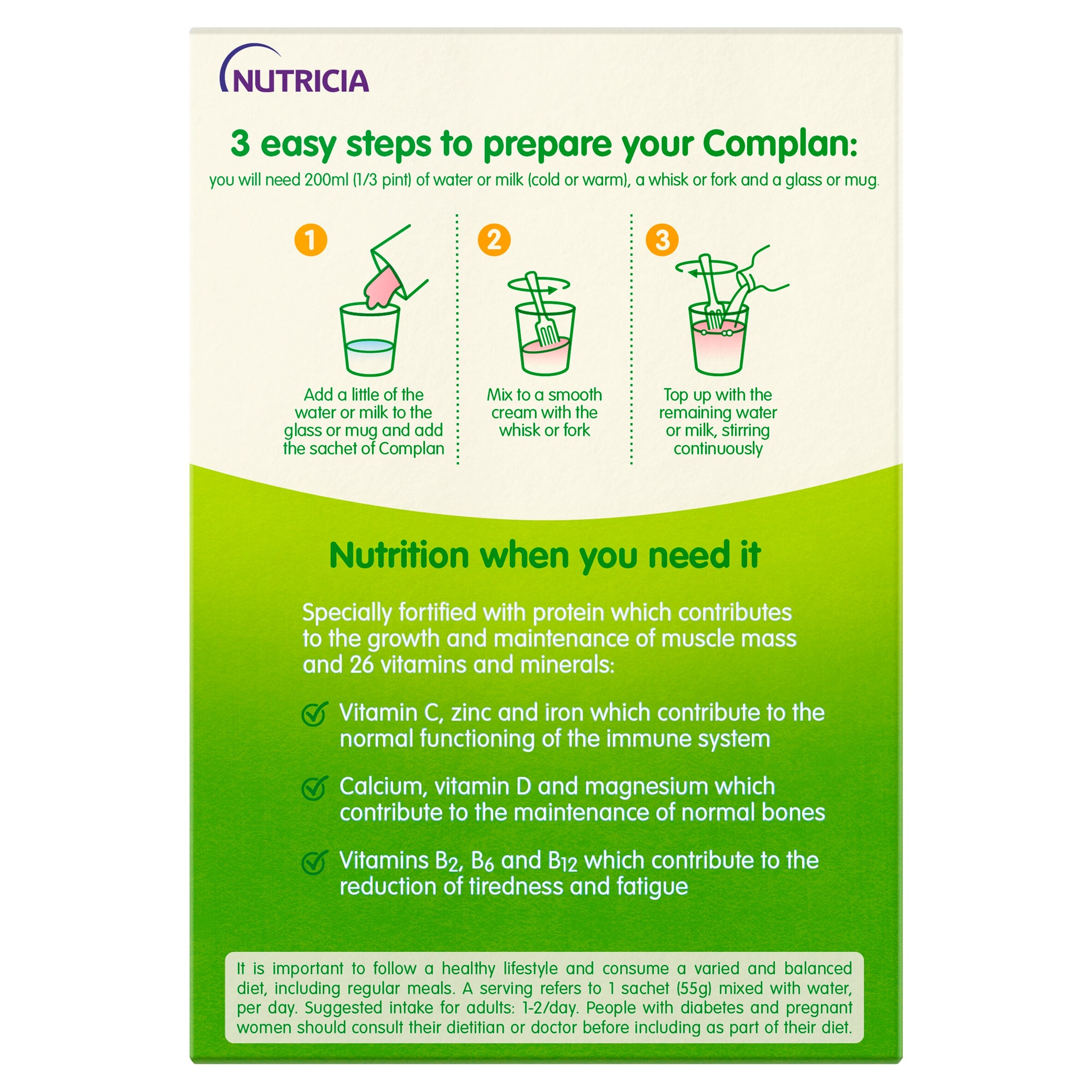 Complan Strawberry Multivitamin & Mineral Nutritional Drink Sachet 4x55g thumbnail 3