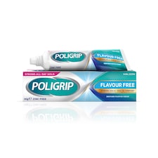 Poligrip Flavour Free Denture Adhesive Cream 40g