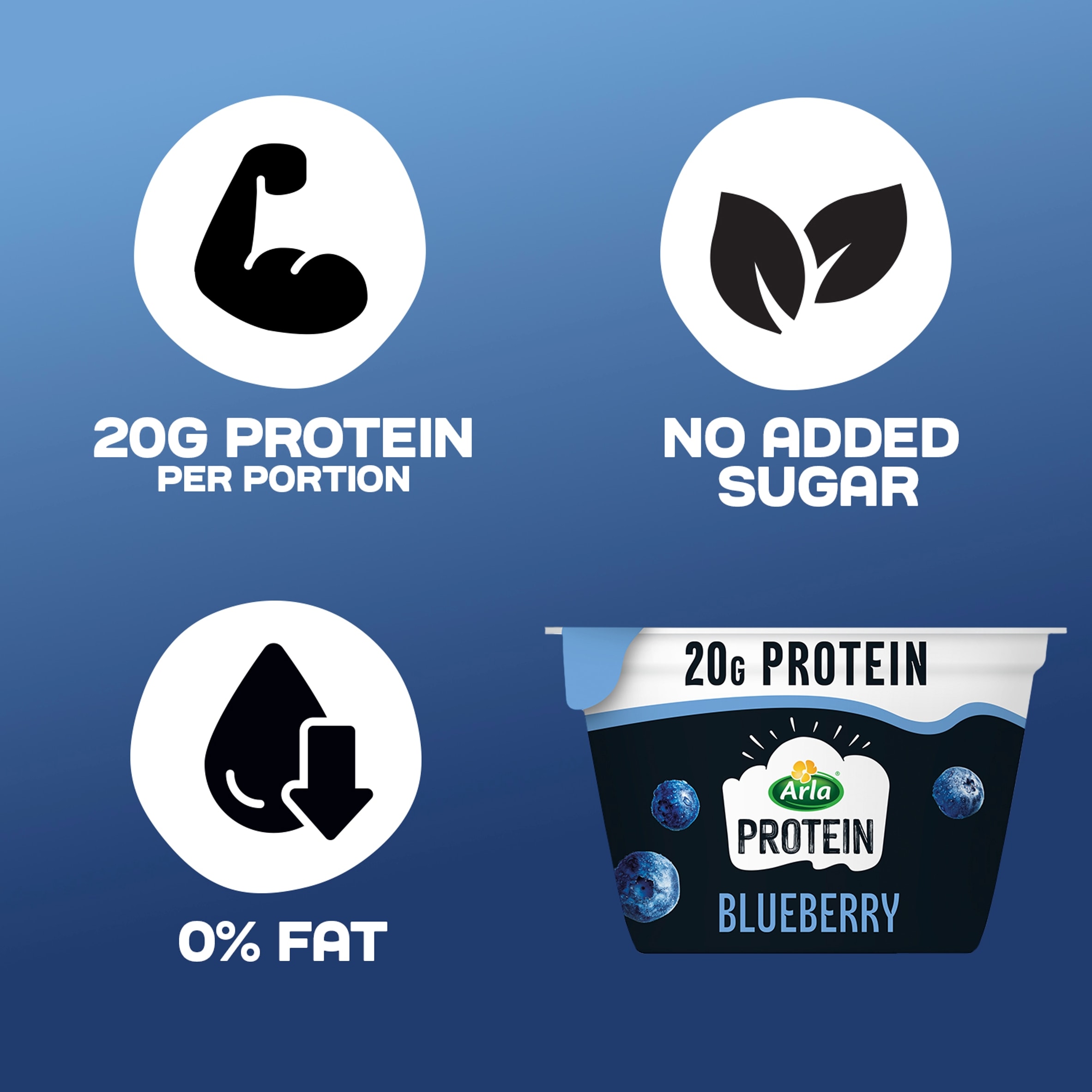 Arla Protein Blueberry Yogurt 200G thumbnail 2