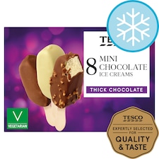 Tesco Mini Chocolate Ice Creams 8 X 50Ml
