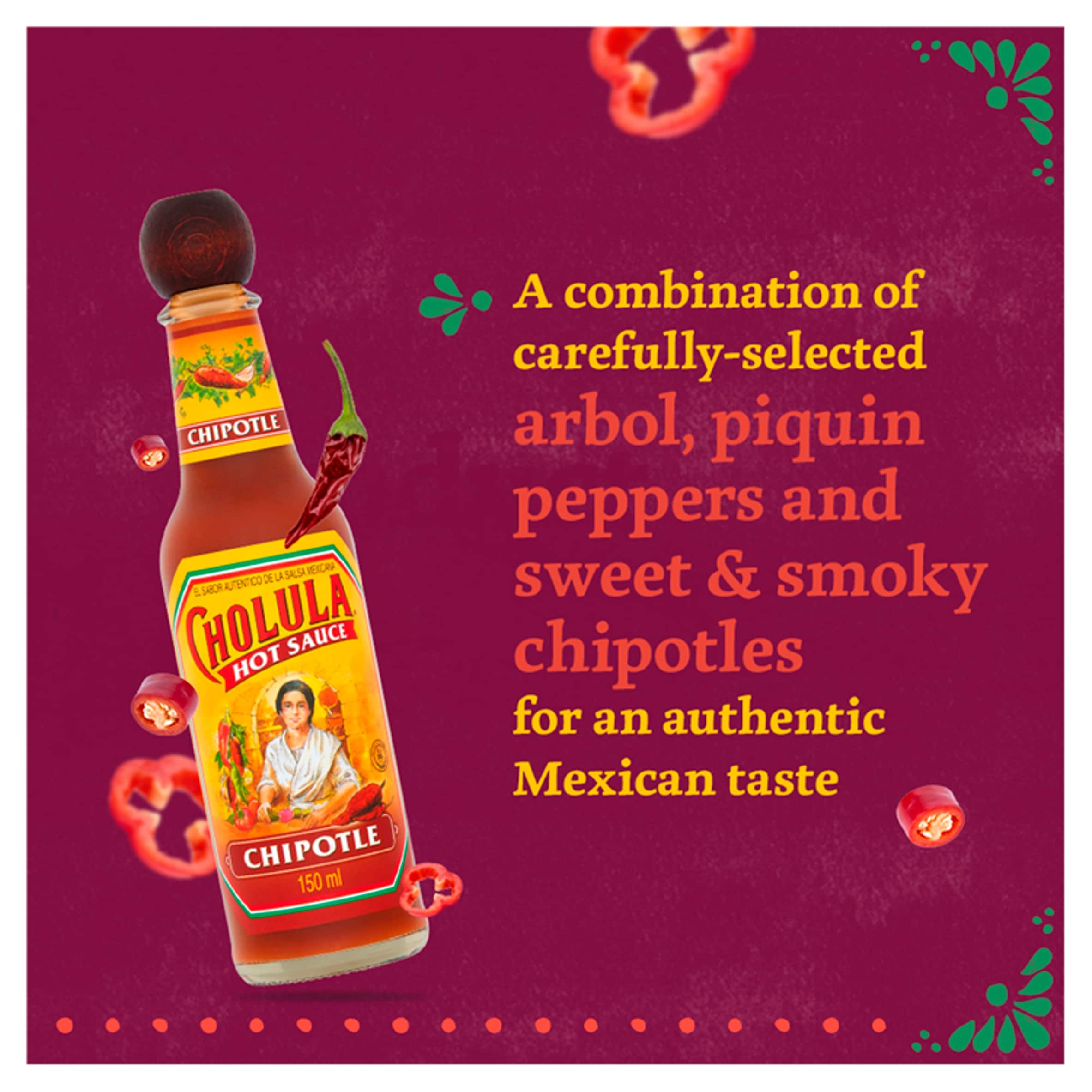 Cholula Chipotle Mexican Hot Sauce 150ml thumbnail 2