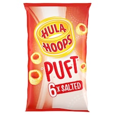 Hula Hoops Puft Salted Multipack Crisps 6x15g