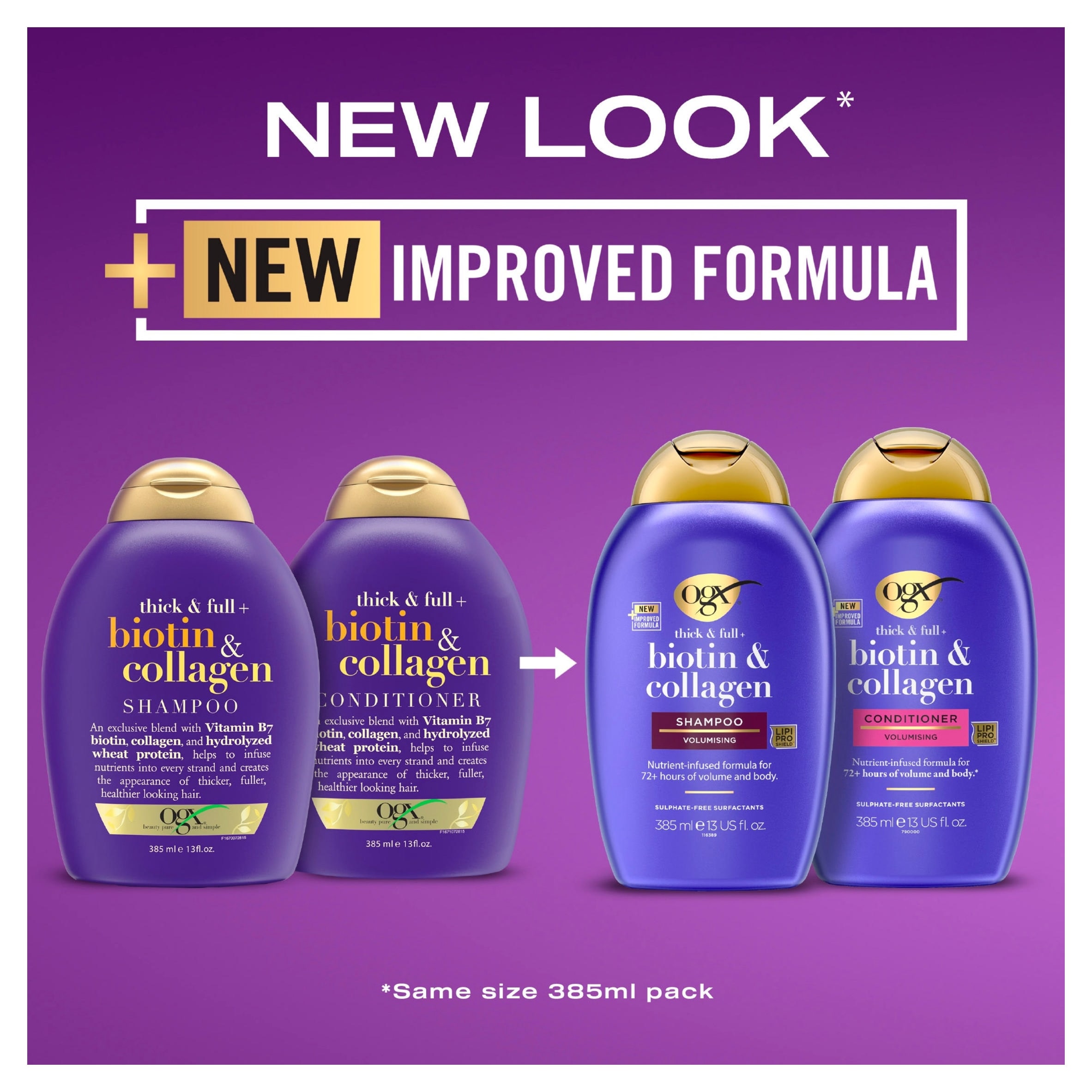 OGX Thick & Full + Biotin & Collagen Conditioner 385ml thumbnail 4