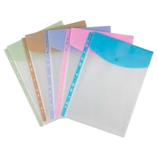 Tesco Punch Pocket Document Wallet 5Pk-Replenish