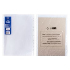 Tesco A4 Punch Pockets 100 Pack