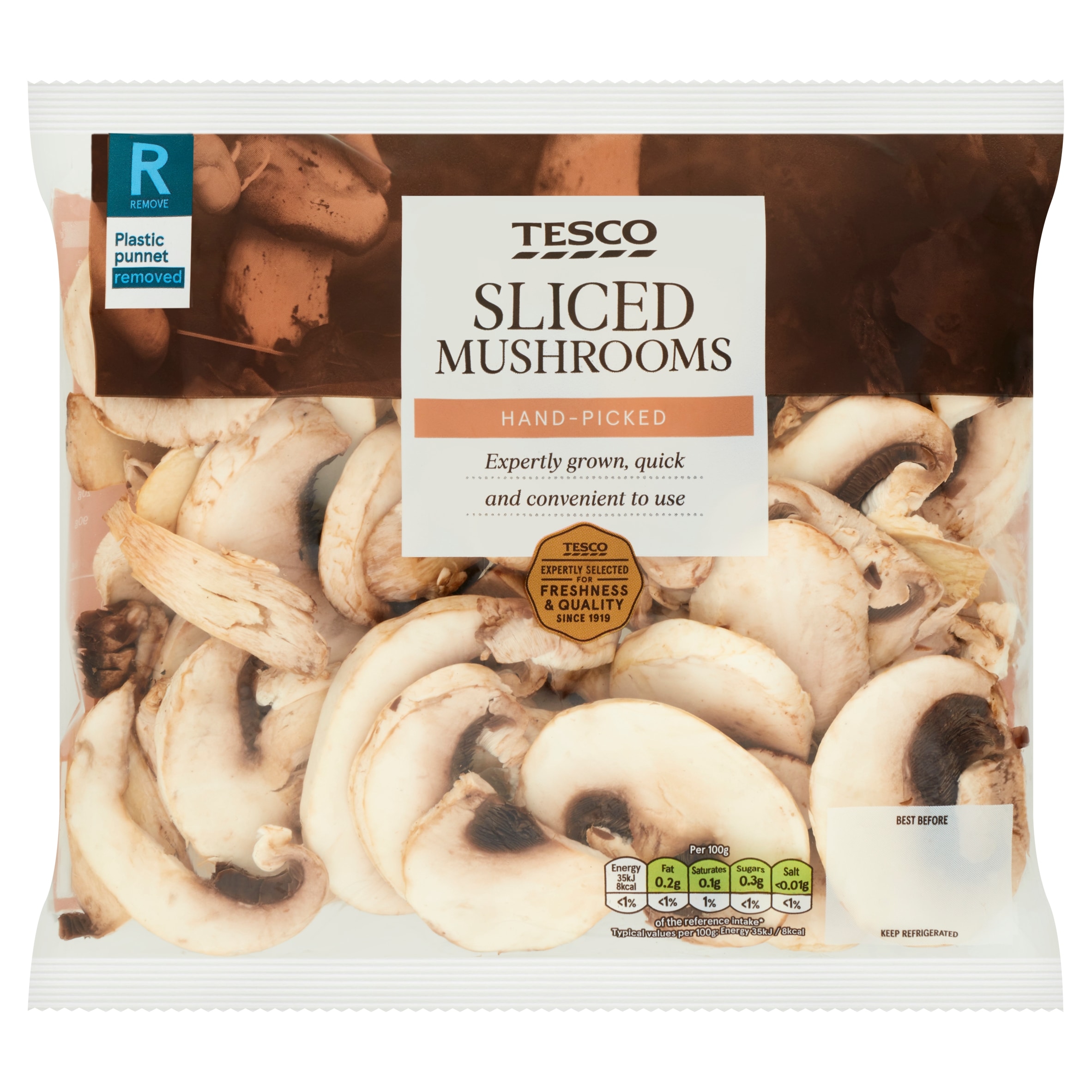 Tesco Sliced Mushrooms 250G thumbnail 2
