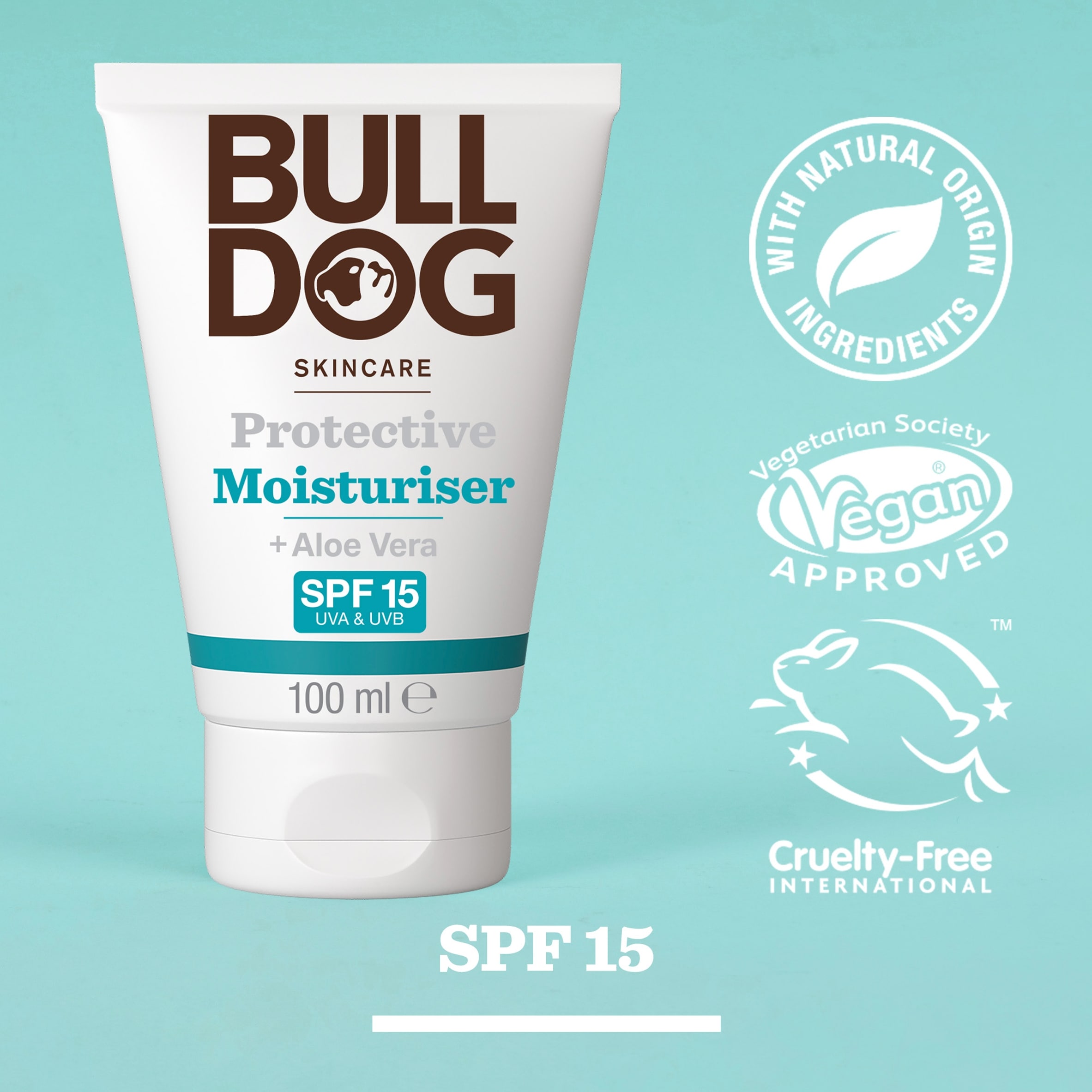 Bulldog Skincare Protective SPF15 Men's Face Moisturiser 100ml thumbnail 2