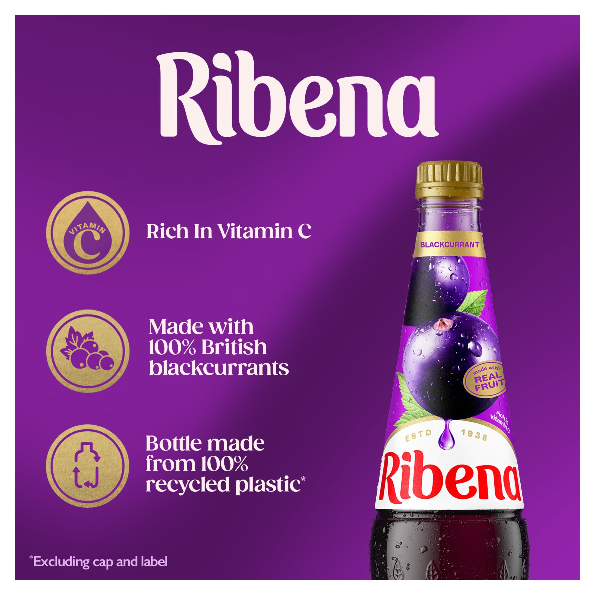 Ribena Blackcurrant Squash 850ml thumbnail 2
