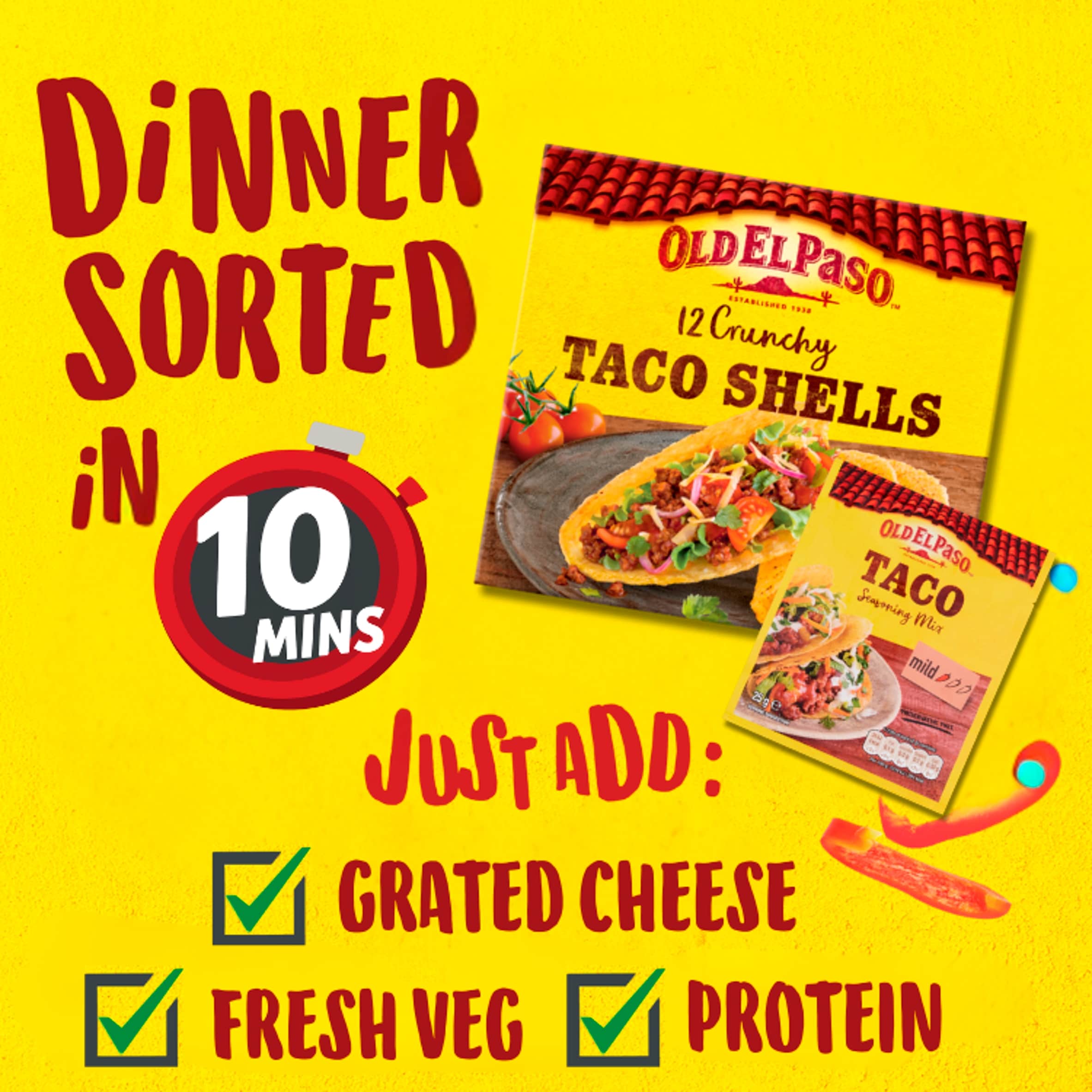 Old El Paso Garlic & Paprika Taco Seasoning Spice Mix 25G thumbnail 2