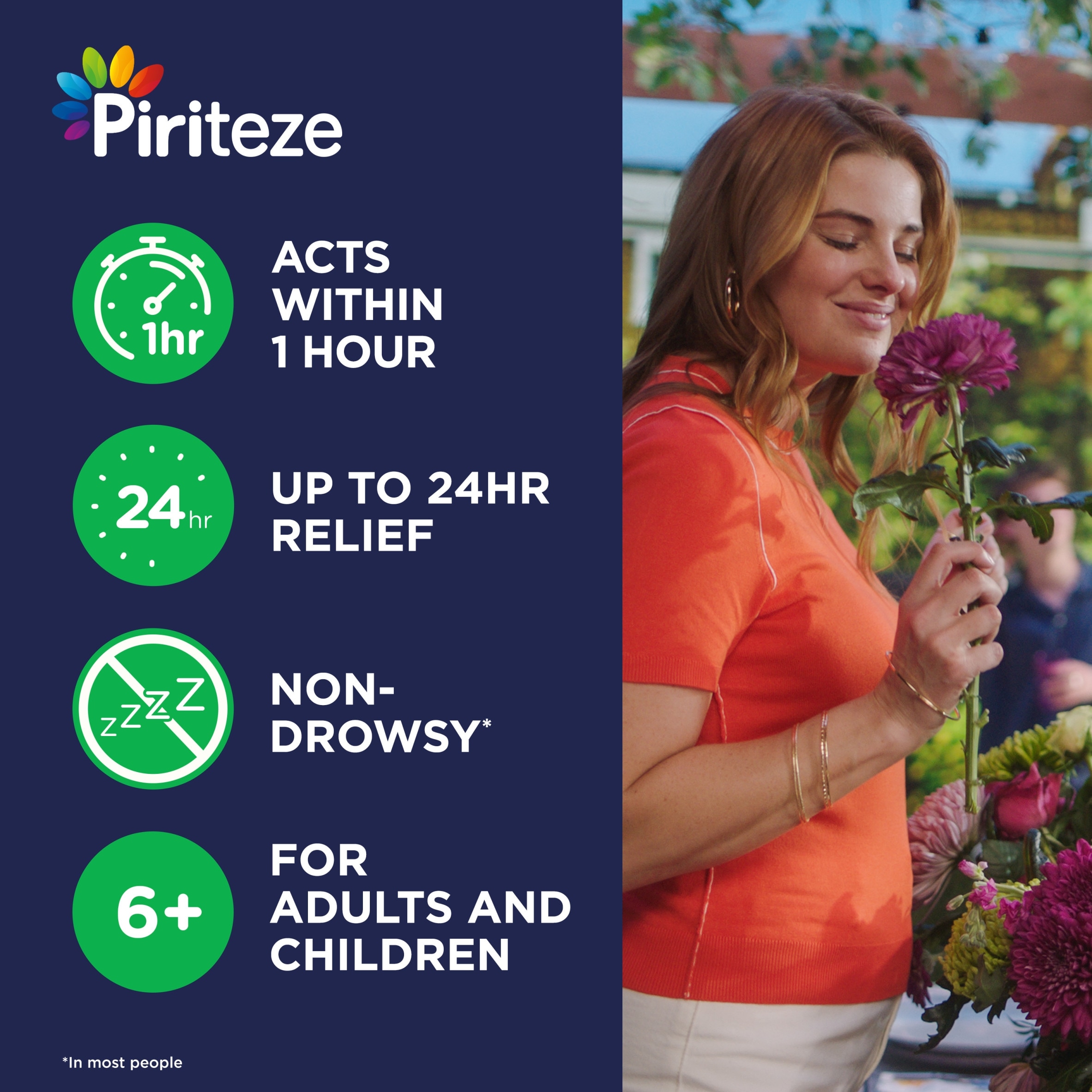 Piriteze Hayfever & Allergy Relief Film Coated Tablets 30s thumbnail 2