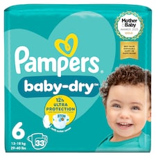 Pampers Baby-Dry Size 6 Nappies 33 Pack