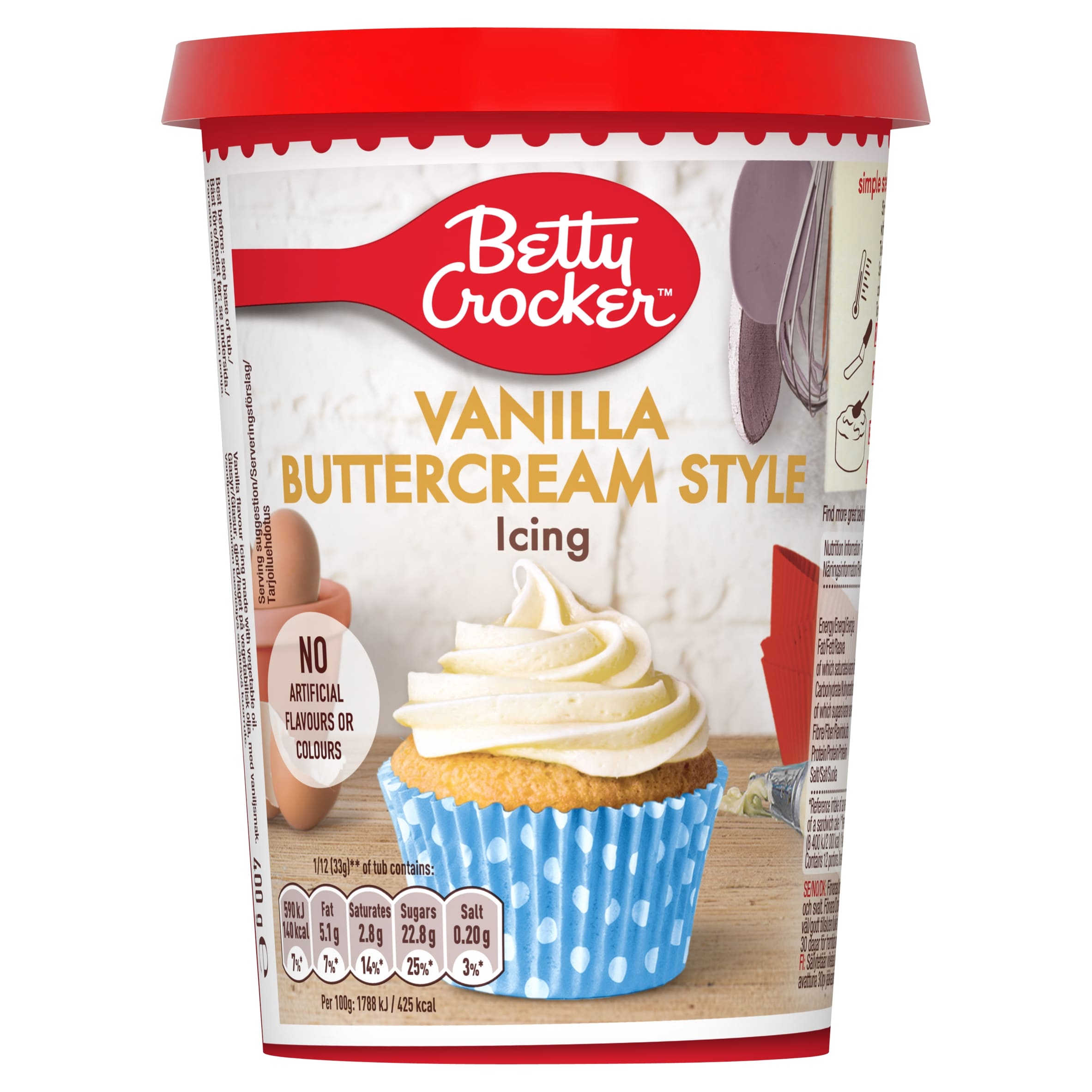 Betty Crocker Vanilla Buttercream Style Icing 400G