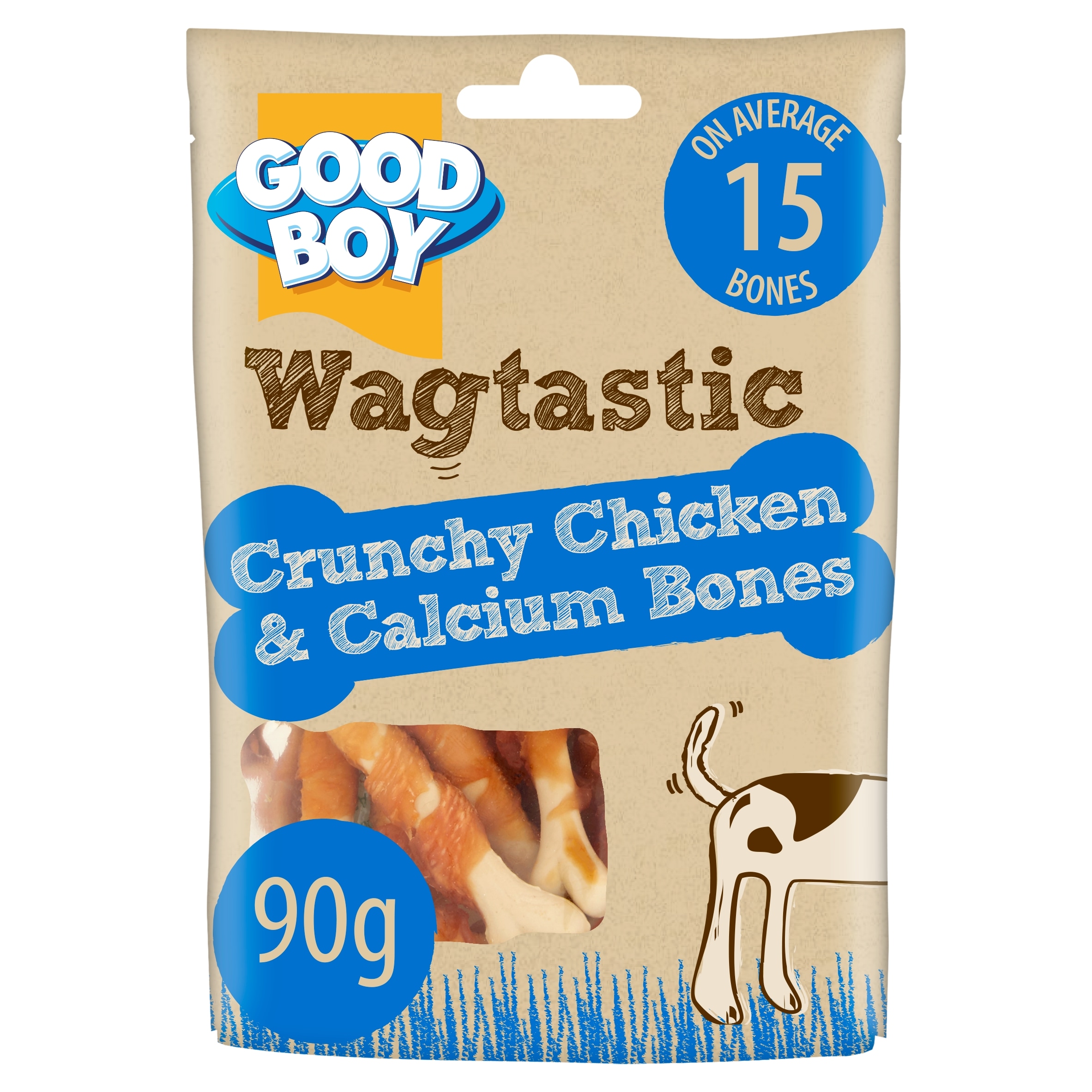 Good Boy Wagtastic Dog Treats Chicken Calcium Bones 90g