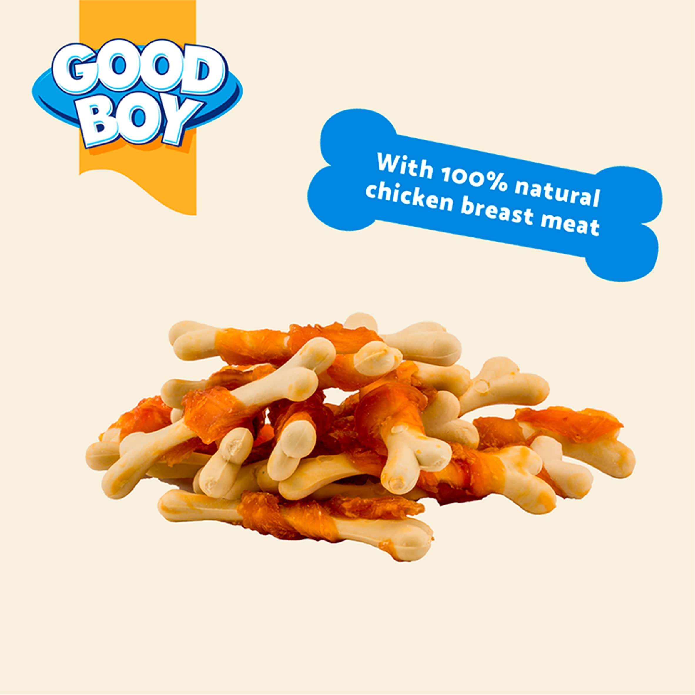 Good Boy Wagtastic Dog Treats Chicken Calcium Bones 90g thumbnail 3