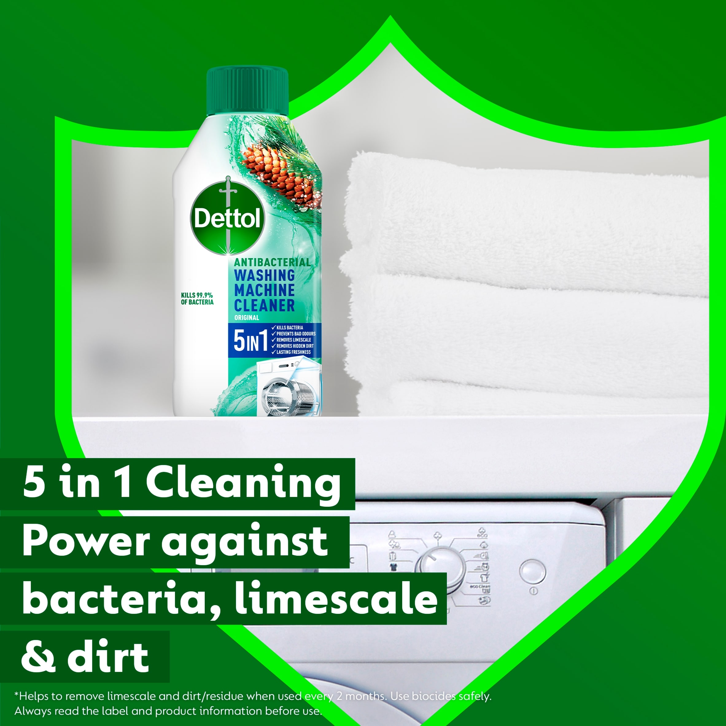 Dettol Antibacterial Limescale Washing Machine Cleaner 250ml thumbnail 3