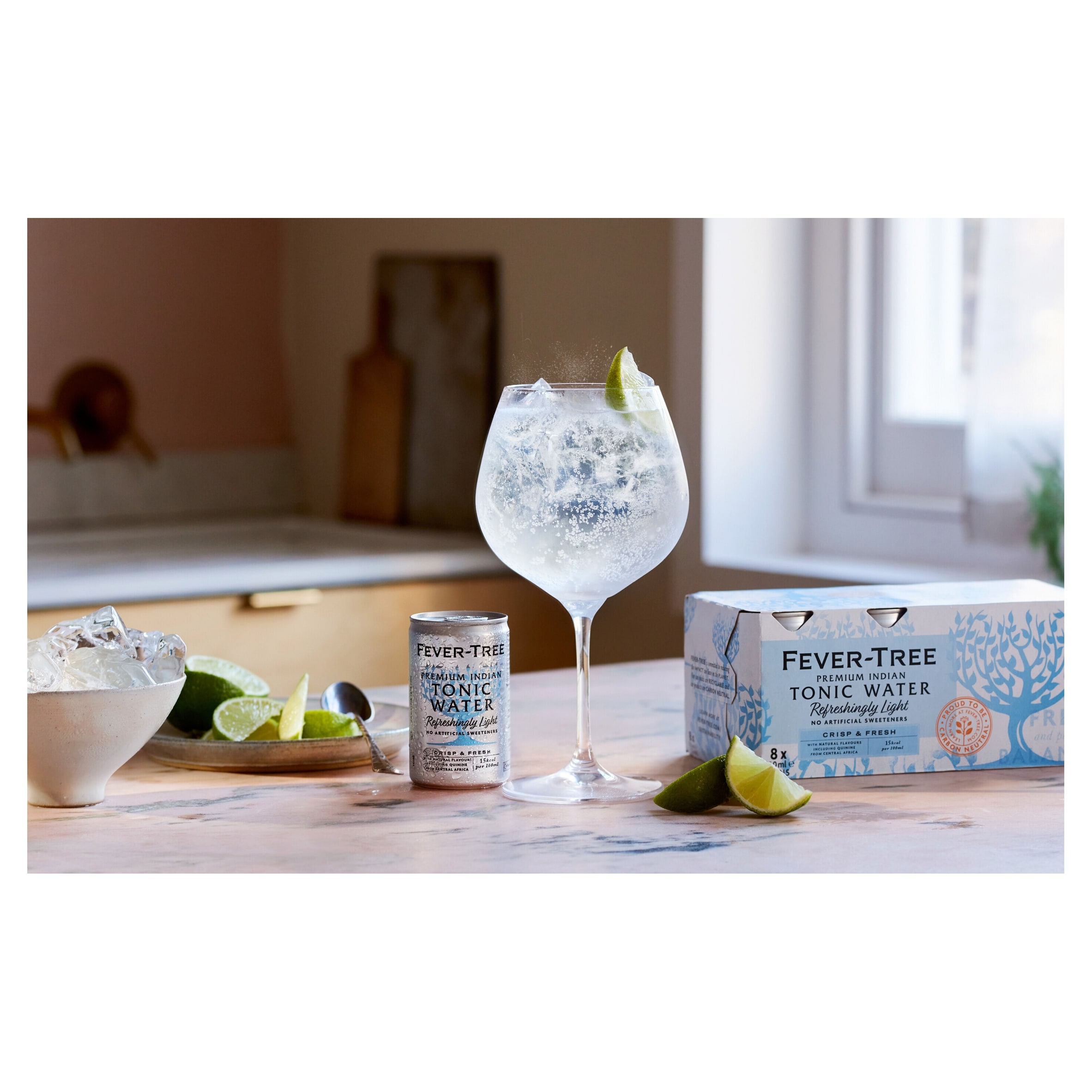 Fever-Tree Light Indian Tonic Water Cans 8x150ml thumbnail 2