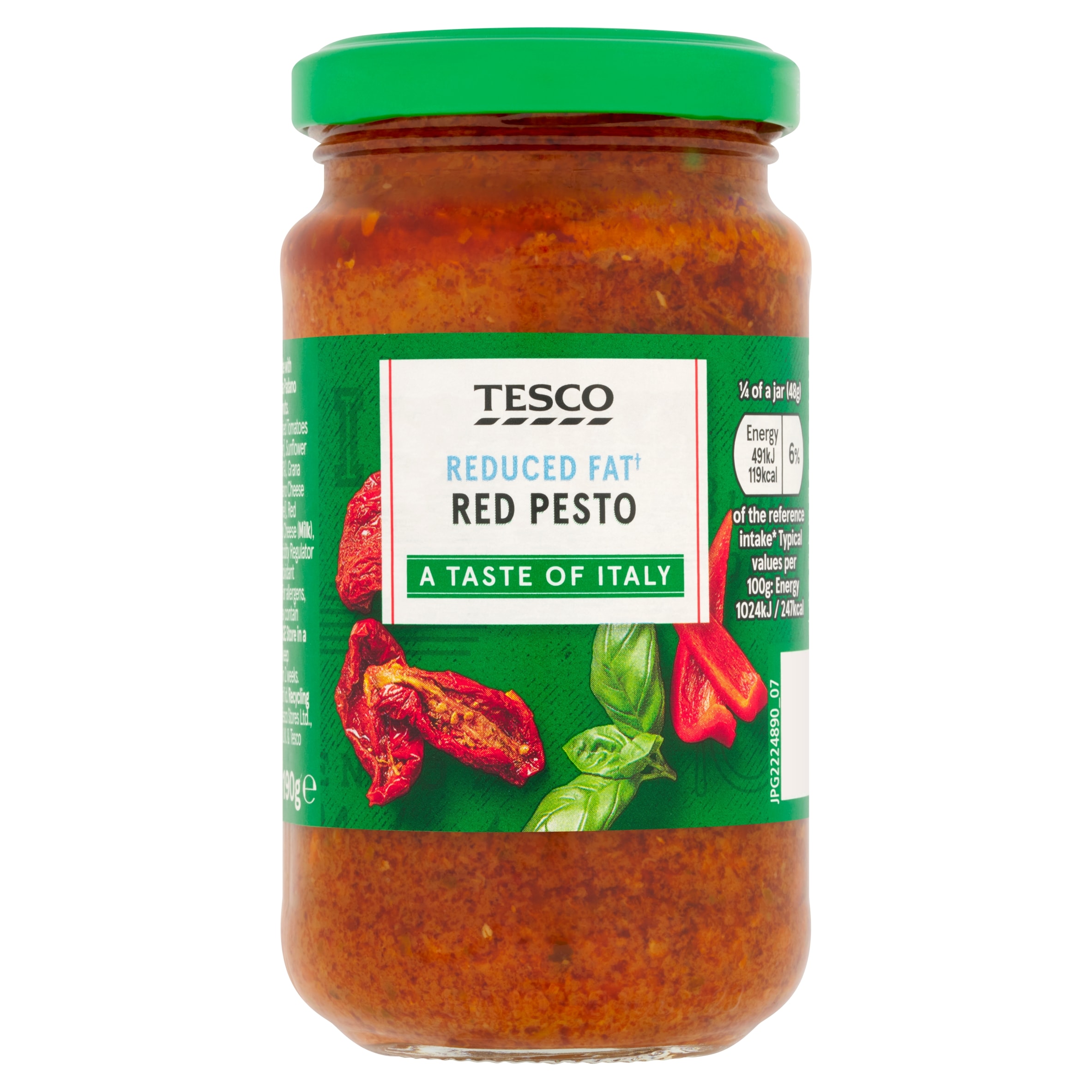 Tesco Reduced Fat Red Pesto 190G