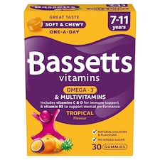 Bassetts 7-11 Multi Vitamin Plus Omega-3 Tropical Soft & Chewies