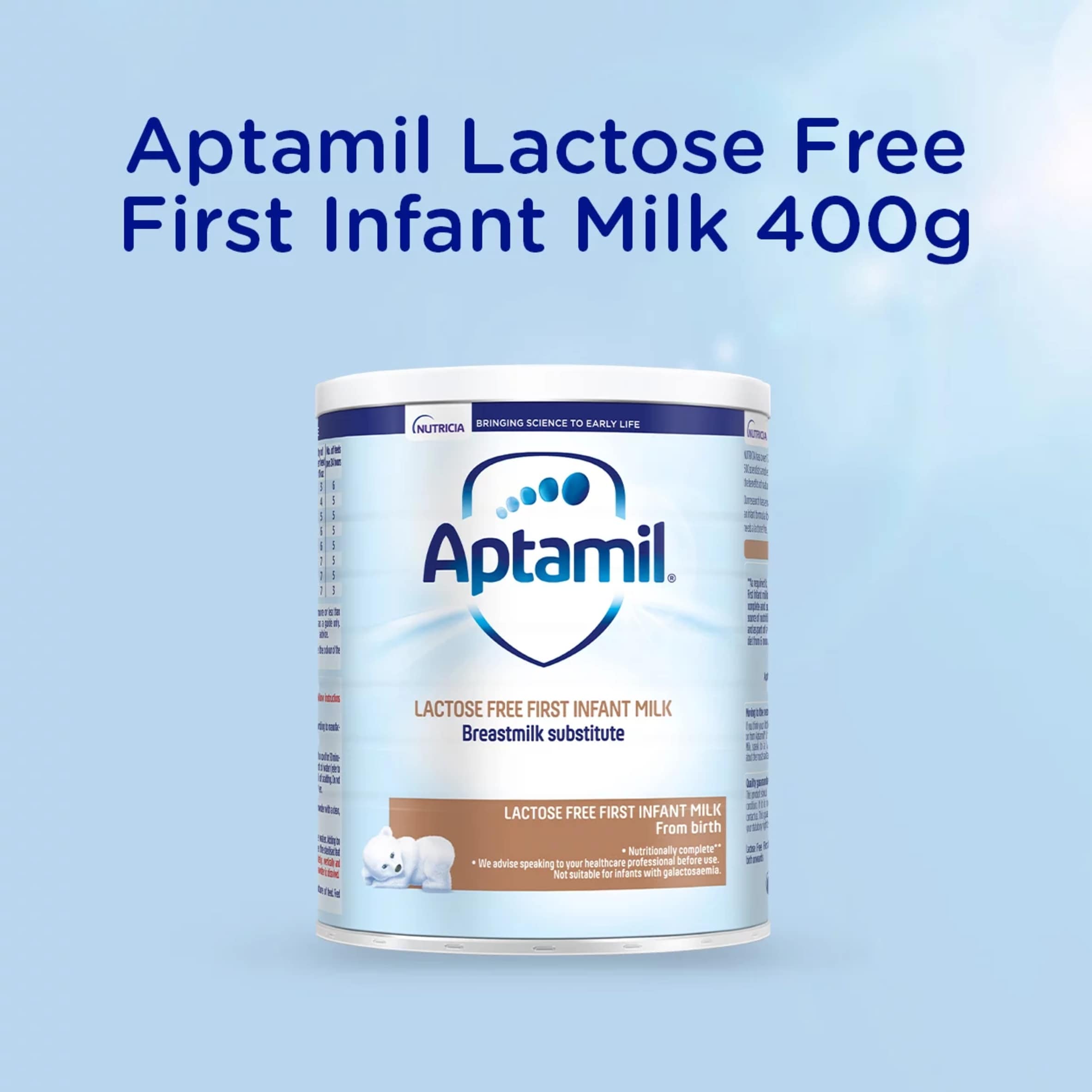 Aptamil Lactose Free Baby Milk Formula Powder from Birth 400g thumbnail 3