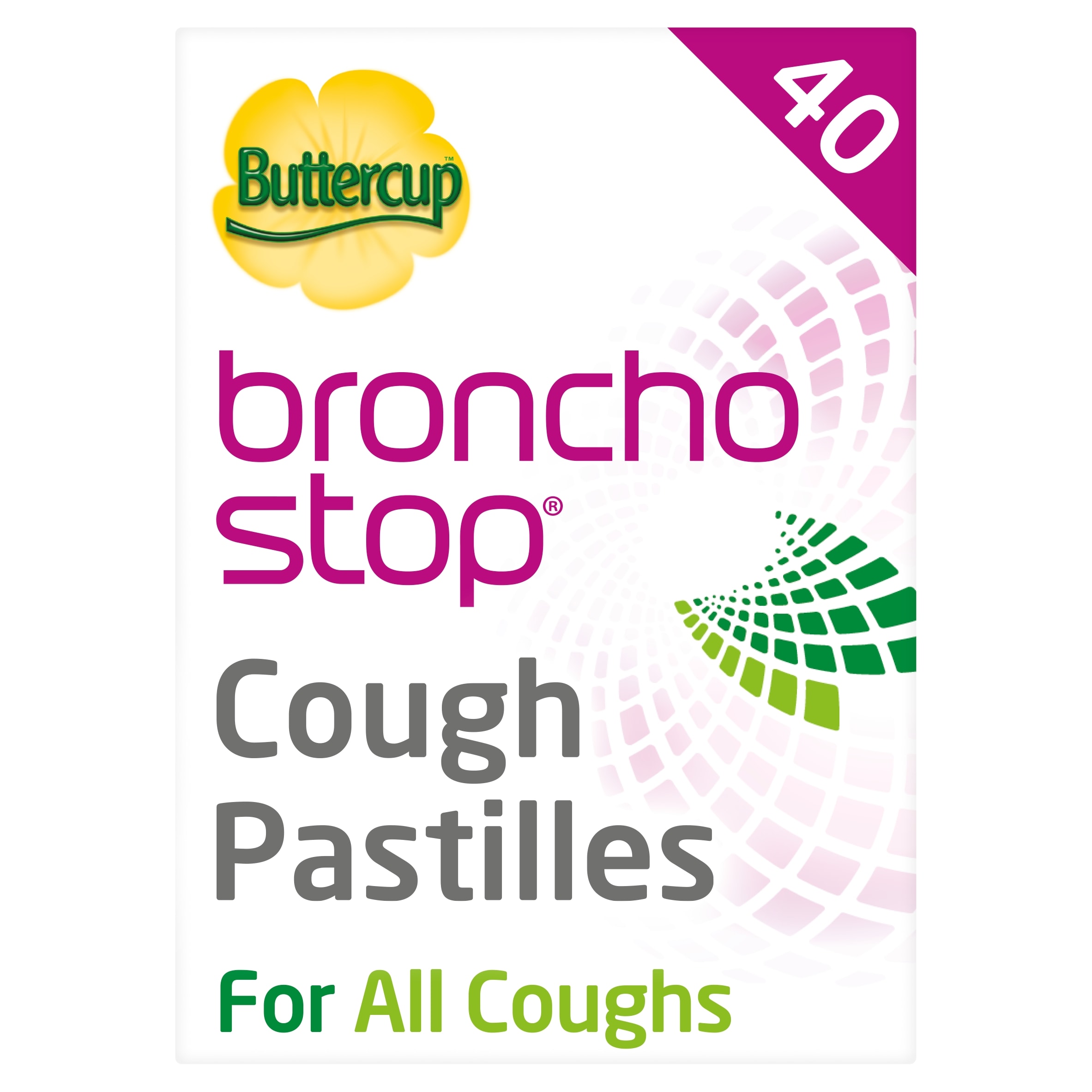 Buttercup Bronchostop Cough Relief Pastilles - Thyme Herb Extract 40s