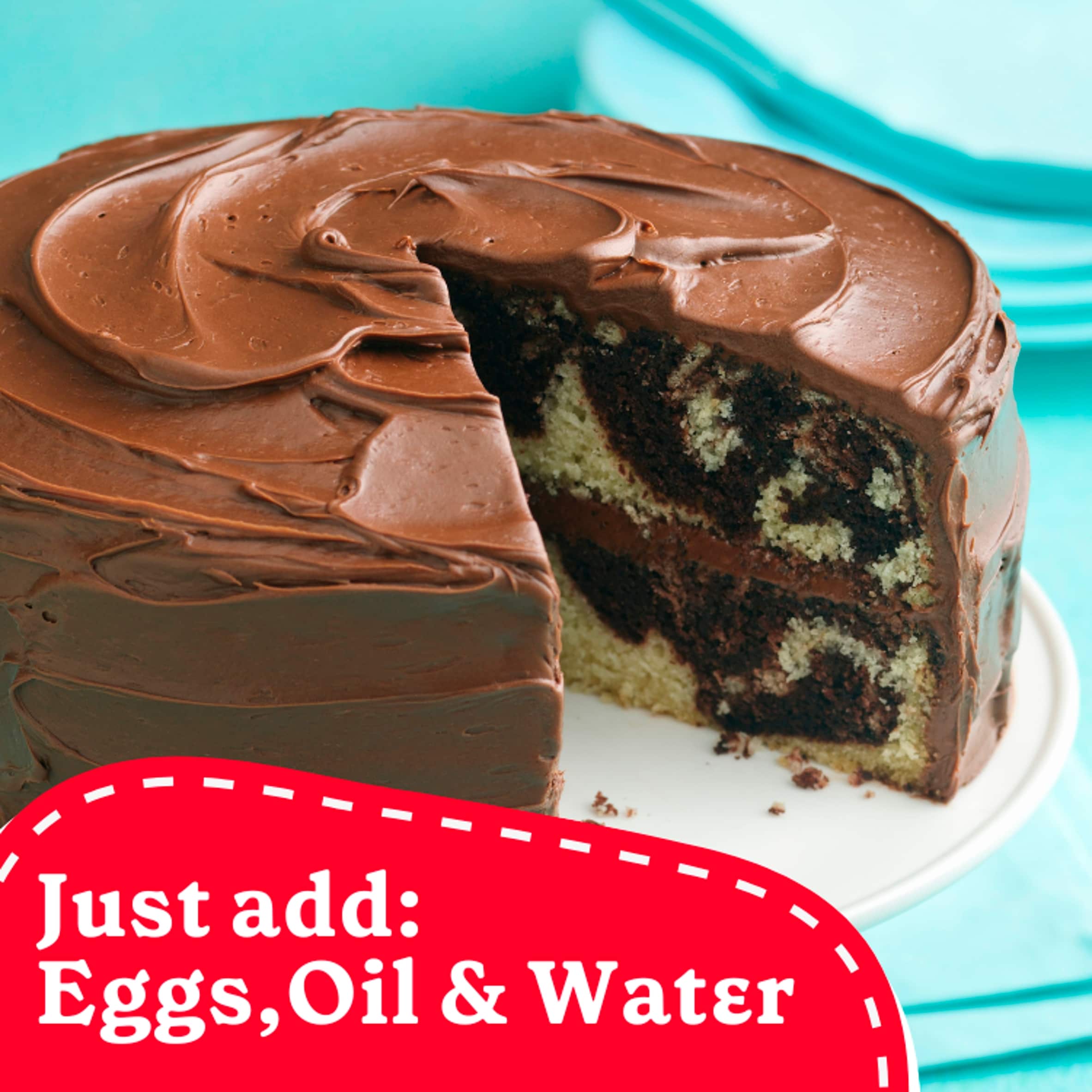 Betty Crocker Chocolate Swirl Cake Mix 425g thumbnail 2