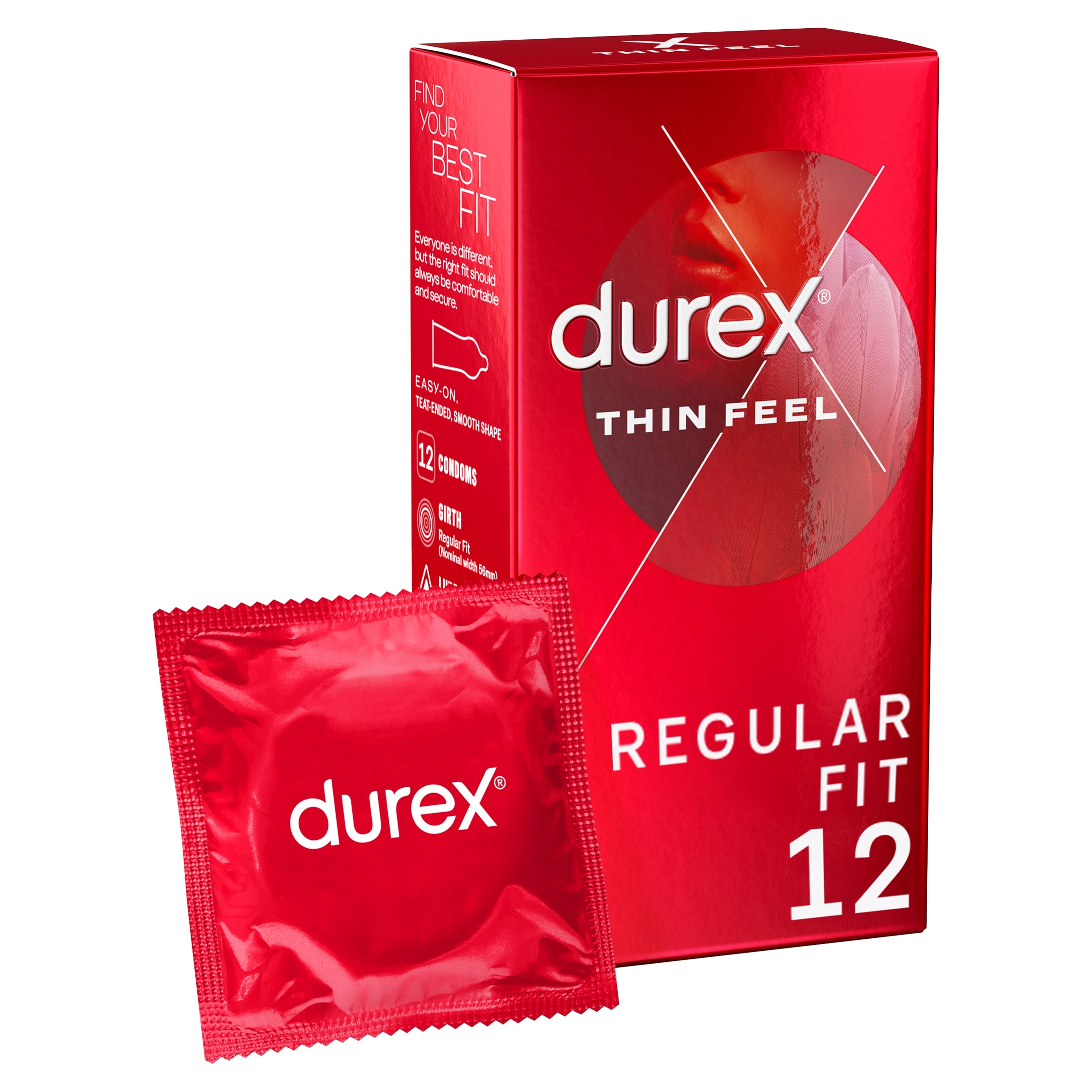 Durex Thin Feel Condoms Extra Silicone Lube Regular Fit