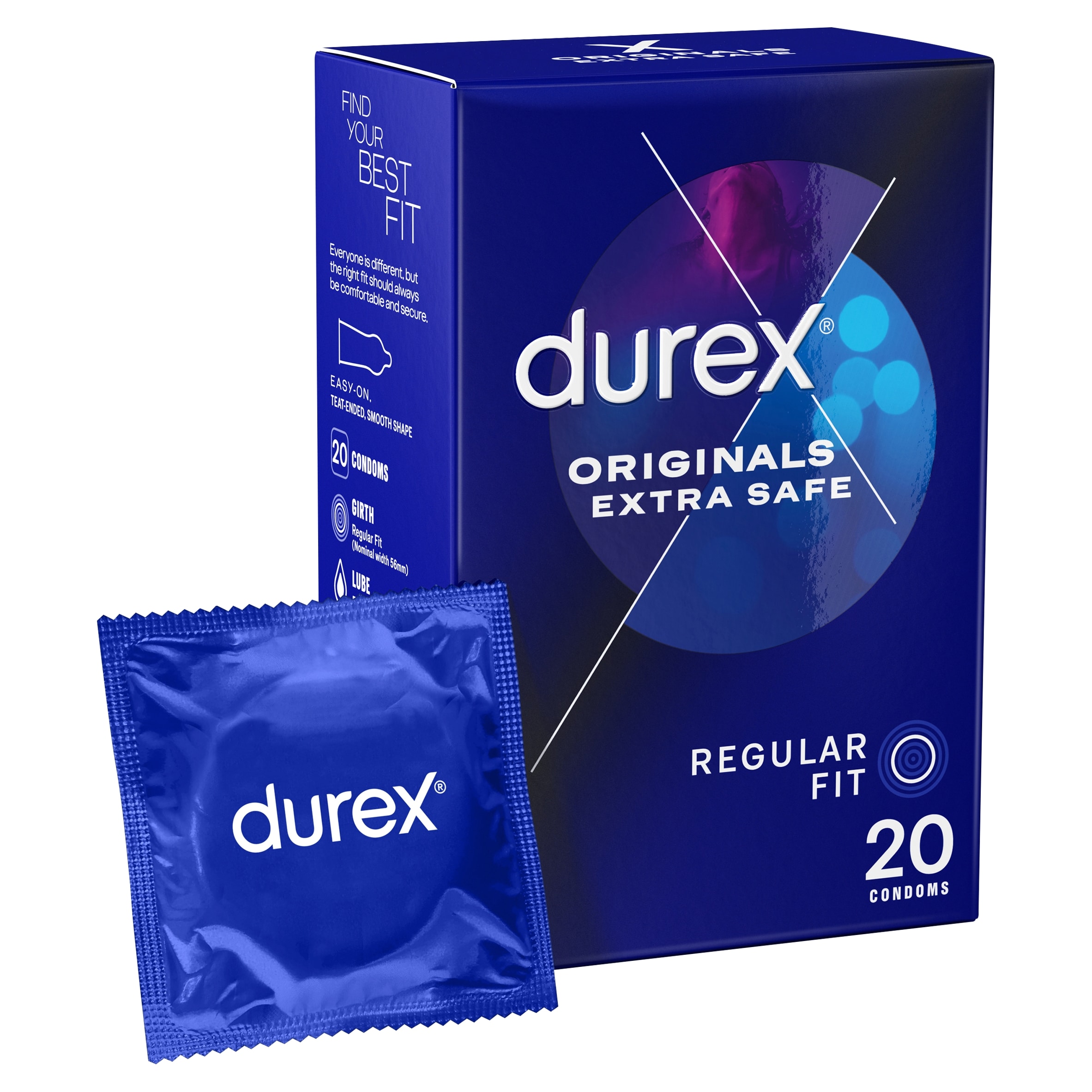 Durex Originals Extra Safe Condoms Regular Fit 20 Pack