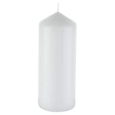 F&F Home Large Unfragranced Pillar Candle - White