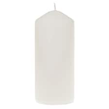 F&F Home Medium Unfragranced Pillar Candle - White